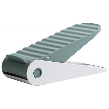 Sub 99 Lei - Suport pentru Pantofi, Flippy, cu Două Straturi, Organizator, Antiderapant și Durabil, Inălțime Reglabilă, 25.5x11x7.5 cm, Verde, 150 g