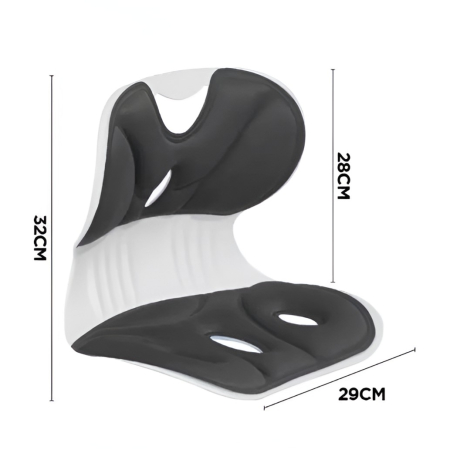 Suport pentru Scaun, Flippy, pentru Corectarea Posturii, Portabil, Ergonomic, Ameliorare Durere, Respirabil, 32x29x28 cm, Marime S, Negru [1]