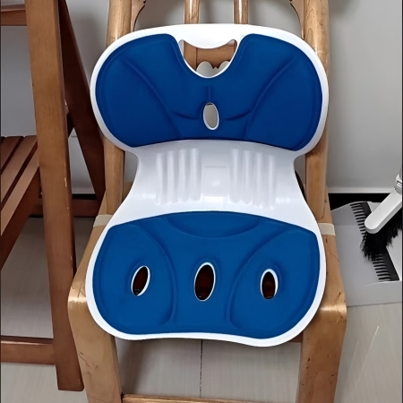Suport pentru Scaun, Flippy, pentru Corectarea Posturii, Portabil, Ergonomic, Ameliorare Durere, Respirabil, 36x34x33 cm, Marime L, Albastru [2]