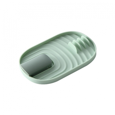 Bucatarie si electrocasnice - Suport Pliabil, Flippy, pentru Capace, Linguri, Multifunctional, Plasare pe Blatul de Bucatarie, 11.5 x 18 x 2.2 cm, Verde