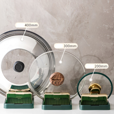 Suport Pliabil, Flippy, pentru Capace, Linguri, Multifunctional, Plasare pe Blatul de Bucatarie, 18.9x16.2x2.6 cm, Verde [1]