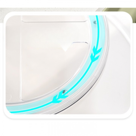 Suport Rotativ pentru Condimente, Flippy, Multifunctional, Rotund, 360 de Grade, pentru Bucatarie, Plastic, 30.5x30.5x10 cm, Transparent [6]