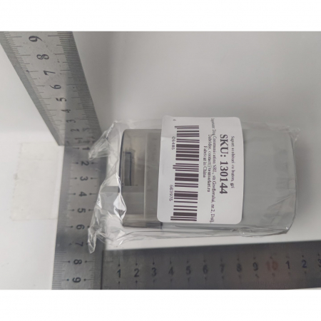 Suport Scobitori, Flippy, Automat, cu Buton si Capac, din PP, 9.5x6 cm, Gri [5]