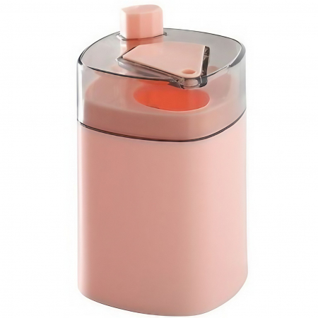 Ustensile de bucatarie - Suport Scobitori, Flippy, Automat, cu Buton si Capac, din PP, 9.5x6 cm, Roz