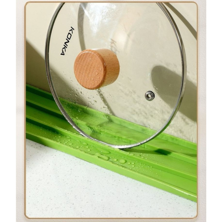 Suport Scurgere Vase, Flippy, din Silicon, Anti-alunecare, 30 x 8 x 1 cm, Verde [3]