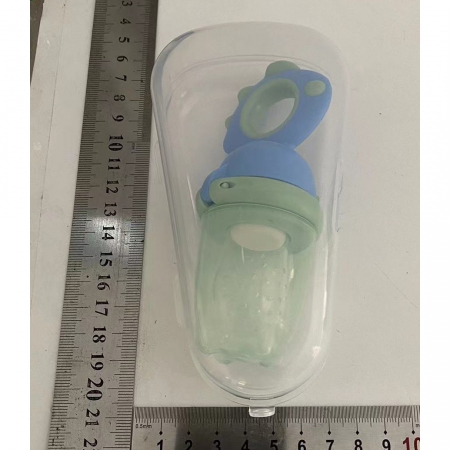 Suzeta pentru Fructe, Flippy, pentru Bebelusi, din Silicon Alimentar, +4 Luni, 2 mm Grosime Gauri Tetina, 12.4 x 5.1 x 4.7 cm, Albastru [5]