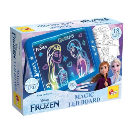 Jucarii, Copii & Bebe - Tabla de scris si desenat cu lumini, Lisciani, Frozen