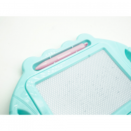 Tabla Magnetica pentru desen Flippy, Pix, forma dreptunghi, dimensiuni 23x17 cm, Dezvolta Creativitatea, cu picioare suport, Albastru [4]