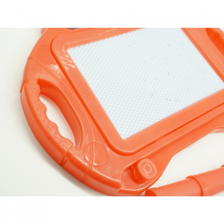 Tabla Magnetica pentru desen Flippy, Pix, forma dreptunghi, dimensiuni 23x17 cm, Dezvolta Creativitatea, cu picioare suport, Portocaliu [4]