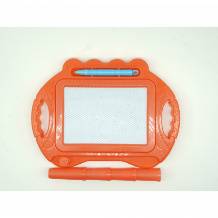 Tabla Magnetica pentru desen Flippy, Pix, forma dreptunghi, dimensiuni 23x17 cm, Dezvolta Creativitatea, cu picioare suport, Portocaliu [6]