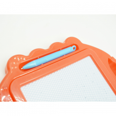 Tabla Magnetica pentru desen Flippy, Pix, forma dreptunghi, dimensiuni 23x17 cm, Dezvolta Creativitatea, cu picioare suport, Portocaliu [3]