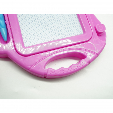 Tabla Magnetica pentru desen Flippy, Pix, forma dreptunghi, dimensiuni 23x17 cm, Dezvolta Creativitatea, cu picioare suport, Roz [3]