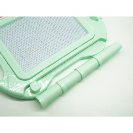 Tabla Magnetica pentru desen Flippy, Pix, forma dreptunghi, dimensiuni 23x17 cm, Dezvolta Creativitatea, cu picioare suport, Verde [1]