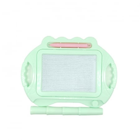 Jucarii, Copii & Bebe - Tabla Magnetica pentru desen Flippy, Pix, forma dreptunghi, dimensiuni 23x17 cm, Dezvolta Creativitatea, cu picioare suport, Verde