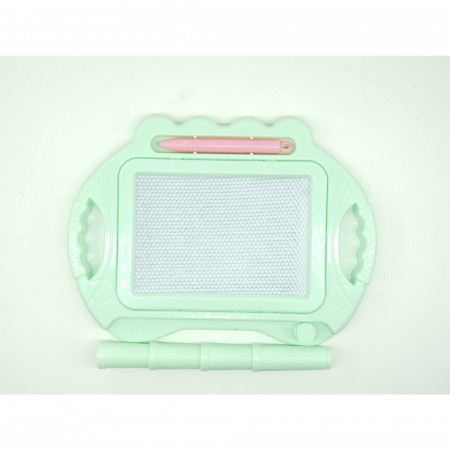 Tabla Magnetica pentru desen Flippy, Pix, forma dreptunghi, dimensiuni 23x17 cm, Dezvolta Creativitatea, cu picioare suport, Verde [4]