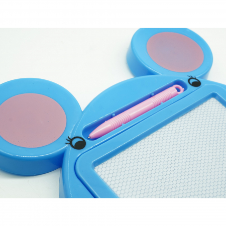 Tabla Magnetica pentru desen Flippy, Pix, forma Soricel, dimensiuni 23x26.5 cm, Dezvolta Creativitatea, Albastru [2]