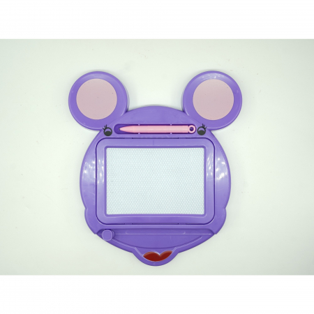 Tabla Magnetica pentru desen Flippy, Pix, forma Soricel, dimensiuni 23x26.5 cm, Dezvolta Creativitatea, Mov [3]