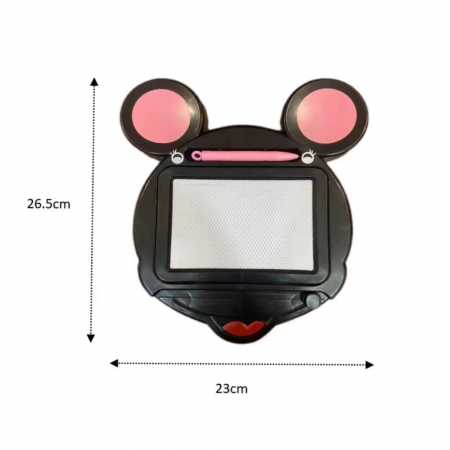 Tabla Magnetica pentru desen Flippy, Pix, forma Soricel, dimensiuni 23x26.5 cm, Dezvolta Creativitatea, Negru [4]