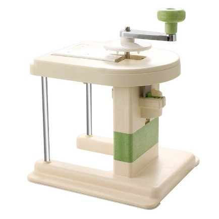 Pentru Casa si Camping - Masina Manuala pentru Maruntit Varza, Flippy, cu Maner Rotativ, Lame din Inox, Corp din Plastic, pentru Legume si Fructe, 20 x 20 x 15 cm, Alb