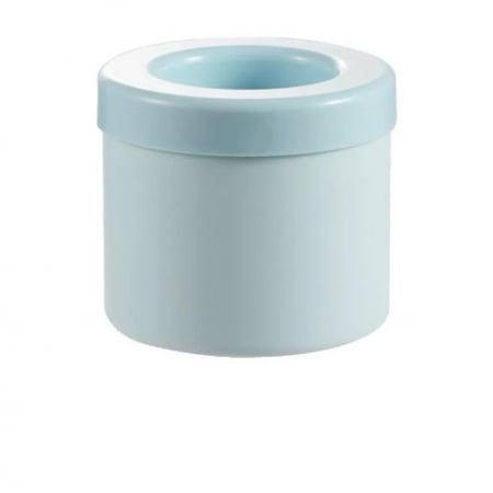 Pentru Casa si Camping - Tava de Gheata din Silicon cu Capac, Flippy, Forma de Gheata pentru Racirea Bauturilor, in Forma de Frapiera, Silicon fara BPA, Cuburi de Gheata, 9x8.5x8 cm, Albastru