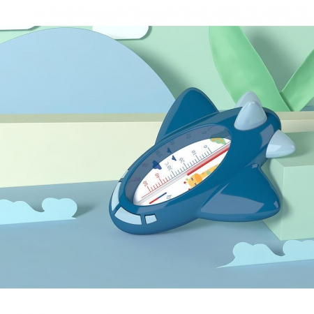 Termometru pentru Baie, Flippy, Plutitor, Rezistent la apa, Multifunctional, Model Avion, 11x10x4 cm, Albastru [1]