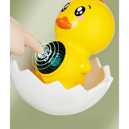 Termometru Electronic LED pentru Baie, Plutitor, Rezistent la apă, IPX7, Multifunctional, 3 Trepte de Temperatura, Model Ratusca, 12x7cm, Galben [2]