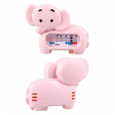 Termometru pentru Baie, Flippy, Plutitor, Rezistent la apa, Multifunctional, Model Elefant, 11.5x9x2 cm, Roz [3]