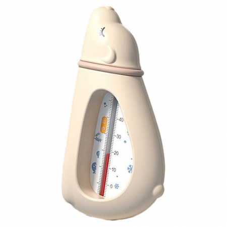 Termometru pentru Baie, Flippy, Plutitor, Rezistent la apa, Multifunctional, Model Urs Polar, 15x7.5x4 cm, Roz [3]