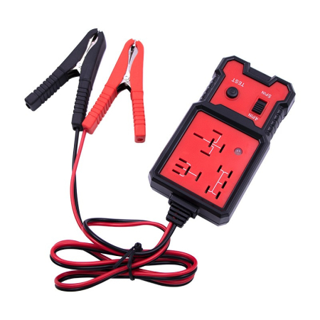 Consumabile, piese si accesorii - Lichidare Tester Relee Auto, Flippy, Slot Card 12-24 V, Pentru Relee 4 si 5 Pini, Cu Indicator LED, Cablu 89 cm, 11x5.7 cm, Negru