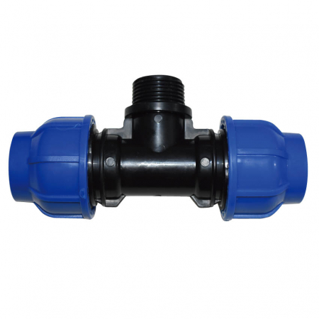 Compresiune pentru alimentare apa si irigatii - Teu Compres filet Ext Ø40*1,1/4" 5buc/pg
