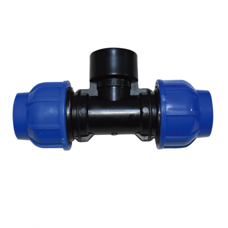 Compresiune pentru alimentare apa si irigatii - Teu Compres filet Int Ø40*1,1/4" 5buc/pg