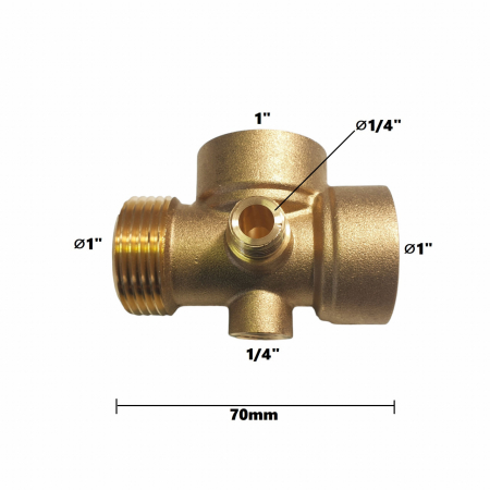 Teu de lagatura din alama cu 5 cai 7cm 170g, Elefant [3]