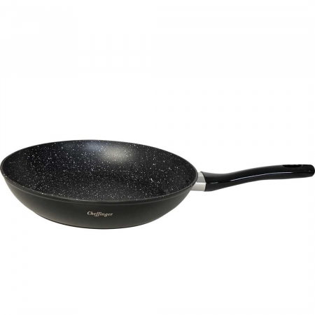 Pentru Casa si Camping - Tigaie cu acoperire din marmura CF-FFP30- Black, anti zgarieturi, 30cm