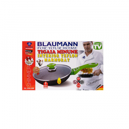 Tigaie universala Blaumann, cu interior antiaderent,diametru 24 cm, BL-2266-24V [3]