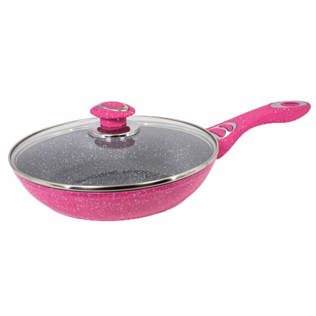Pentru Casa si Camping - Tigaie universala Wellberg, cu interior antiaderent, diametru 24 cm, WB-2266-24R
