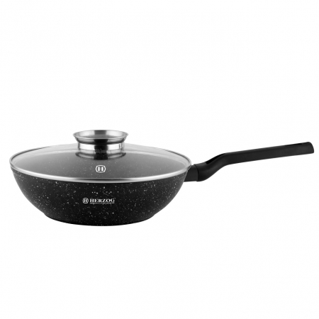 Pentru Casa si Camping - Tigaie WOK cu capac HR-2618, 32cm/5.8L