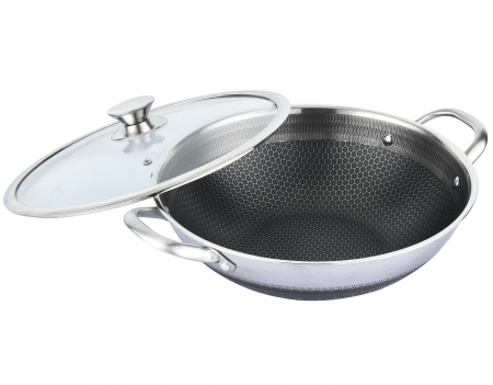 Tigai - Lichidare Tigaie WOK Ultra de inox CF-PW32, anti zgarieturi, 32cm