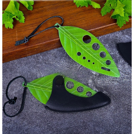 Tocator manual pentru ierburi Flippy, instrument de curatat frunze, tocator, margini ascutie, 9 gauri de diferite dimensiuni, multifunctional, material otel inoxidabil, rezistent la rugina, 14 x 5.5 c [2]