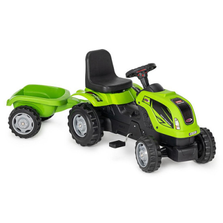 Masinute, vehicule pentru copii - Tractor cu remorcă și pedale RDB-01-011 verde, pentru copii
