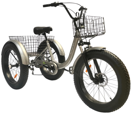 Biciclete 20" - Tricicleta adulti,Fat cauciuc cu cos 20 inch Gri T2001