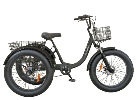 Tricicleta adulti, Fat cauciuc cu cos 24 inch Negru T2401 [1]