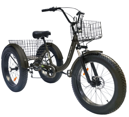 Biciclete 24" - Tricicleta adulti, Fat cauciuc cu cos 24 inch Negru T2401