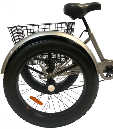 Tricicleta adulti, Fat cauciuc cu cos 24 inch Gri T2401 [9]