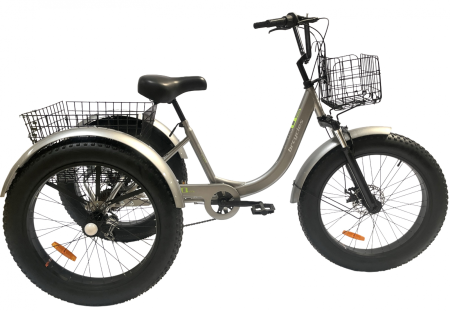 Tricicleta adulti, Fat cauciuc cu cos 24 inch Gri T2401 [1]