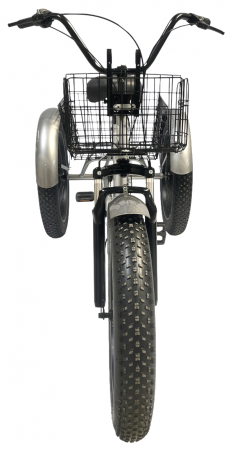 Tricicleta adulti, Fat cauciuc cu cos 24 inch Gri T2401 [8]