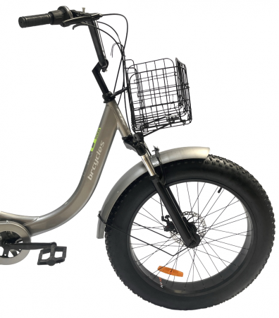 Tricicleta adulti, Fat cauciuc cu cos 24 inch Gri T2401 [3]