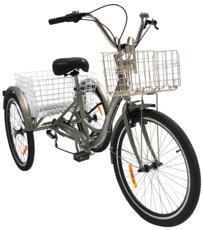 Biciclete 24" - Tricicleta adulti, roti 24' Gri T2402