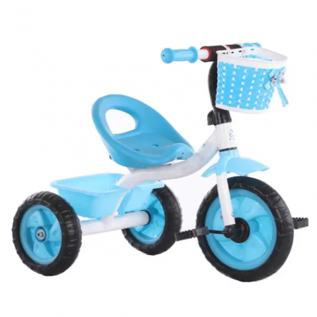 Triciclete - ! LICHIDARE DE STOC ! Tricicleta copii cu roti EVA si cosulet depozitare – XEL578 Albastru