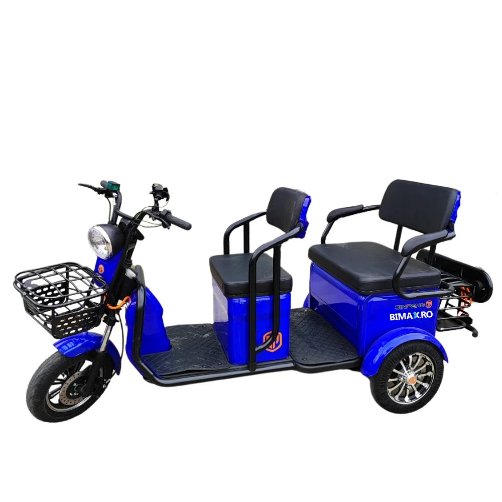 Tricicluri persoane - Tricicleta electrica AMR Eco Ride , 2 locuri, 25km/h fara permis, motor 2100w, 72v 20Ah