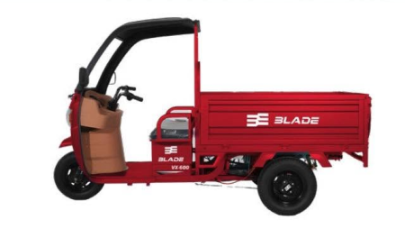 Vehicule electrice și pe benzină - Tricicleta electrica cu remorca basculabila si cabina deschisa Blade VX-600, Motor 3000W, Autonomie pana la 60km